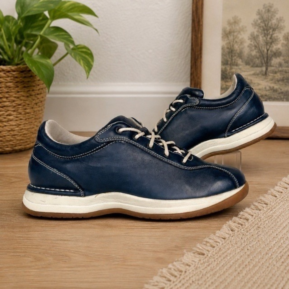Rockport Open Road Taconic Women's 10 Navy Leather Lace Up‎ Walking Shoes